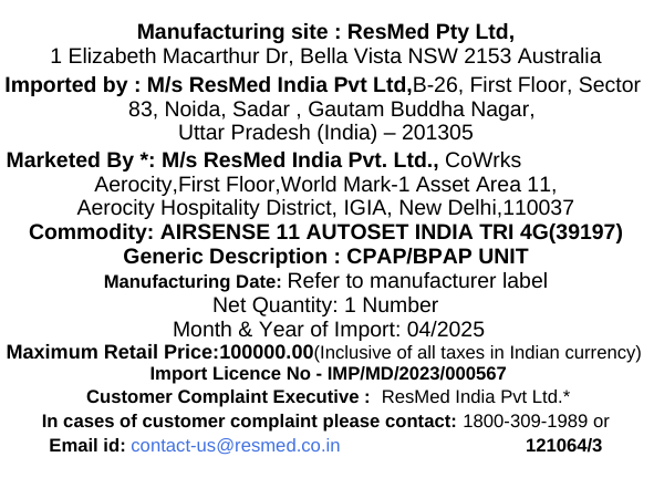Rental AirSense 11 AutoSet TRIPACK 4G with 1 Mask