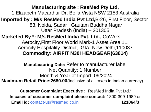 ResMed AirFit™ P30i/N30i Headgear