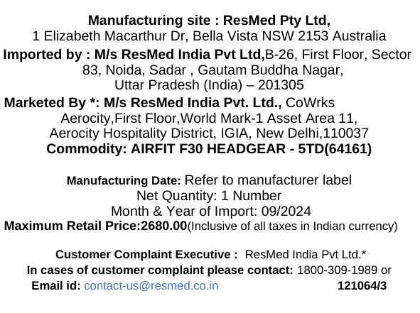 ResMed AirFit™ F30 Headgear