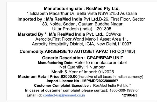 AirSense™ 10 Autoset Tripack 4G Combo Offer (Device + F20 Mask + 3 filters)