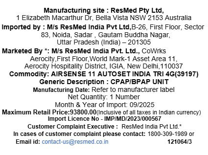 AirSense™ 11 AutoSet™ Tripack 4G Combo (Get 2 masks & 3 Years Extended Warranty)
