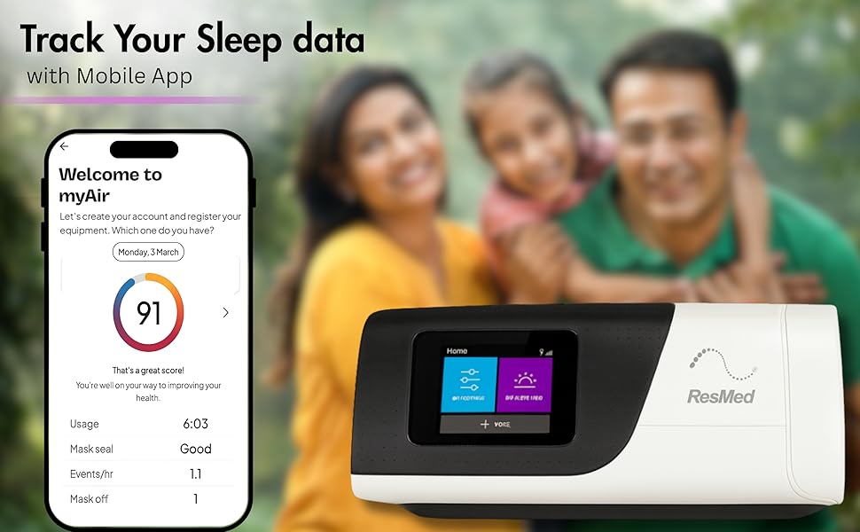 Resmed AirSense 11 sleep data tracking using myAir