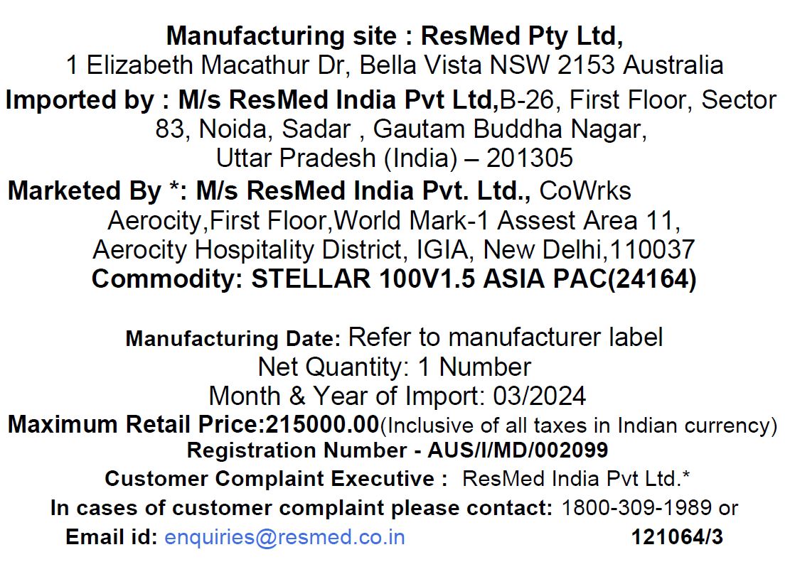 ResMed Stellar™ 100 Ventilator