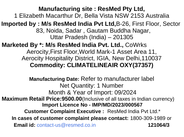 ResMed ClimateLine™ Air Oxy Heated Tubing
