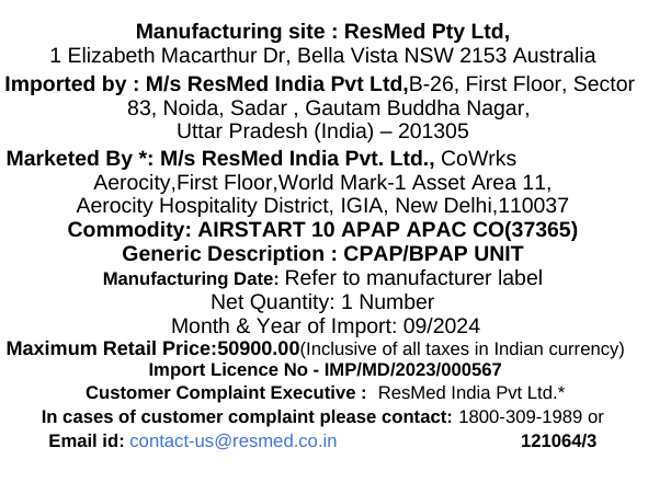 AirStart™  10 APAP (with humidification and tube)