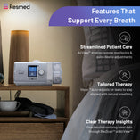 AirCurve™ 10 VAuto 4G Tripack With Humidifier and ClimateLineAir™ Tube