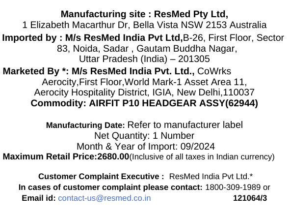 ResMed AirFit™  P10 Headgear