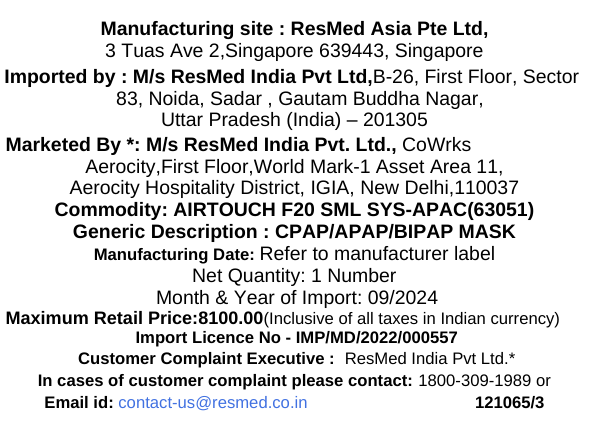 ResMed AirTouch™ F20 Full Face Mask