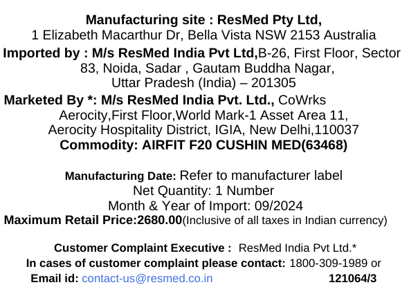 ResMed AirFit™  F20 Cushion