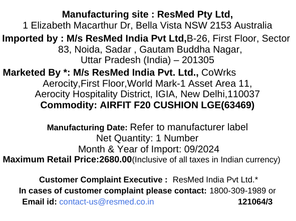 ResMed AirFit™  F20 Cushion