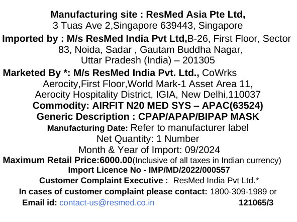 ResMed AirFit™  N20 Nasal Mask
