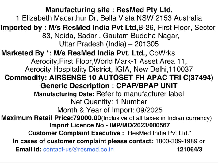 AirSense™ 10 AutoSet™ for Her CPAP Machine 4G