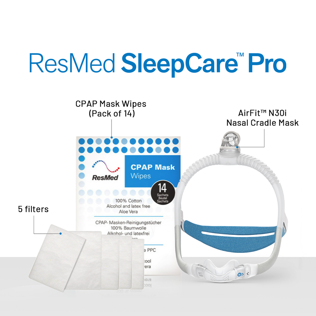 ResMed SleepCare™ Pro with AirFit™ N30i Mask (N30i Mask+6 Filters+ResMed Benefits)